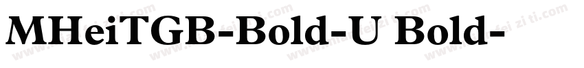 MHeiTGB-Bold-U Bold字体转换